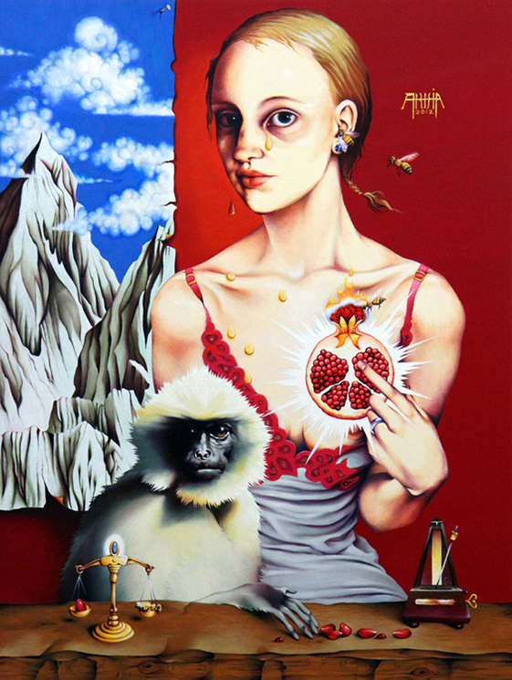 Lady with a Langur